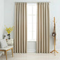 Blackout Curtains with Hooks 2 pcs Beige 140x245 cm