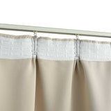 Blackout Curtain with Hooks Beige 290x245 cm - Top-Down View