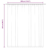 Blackout Curtain with Hooks Blue 290x245 cm