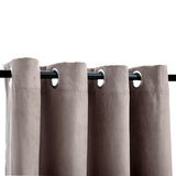 Blackout Curtains with Metal Rings 2 pcs Taupe 140x245 cm