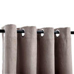 Blackout Curtains with Metal Rings 2 pcs Taupe 140x245 cm