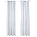 Blackout Curtains with Metal Rings 2 pcs Off White 140x225 cm