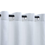 Blackout Curtains with Metal Rings 2 pcs Off White 140x225 cm