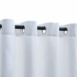 Blackout Curtains with Metal Rings 2 pcs Off White 140x245 cm