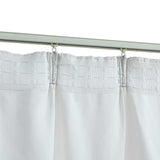 Blackout Curtains with Hooks 2 pcs Off White 140x225 cm - Top-Down View