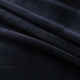 Blackout Curtain with Metal Rings Velvet Black 290x245 cm