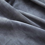 Blackout Curtain with Metal Rings Velvet Anthracite 290x245 cm - Side View