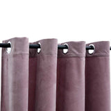 Blackout Curtains with Rings 2 pcs Velvet Antique Pink 140x225 cm - Side View