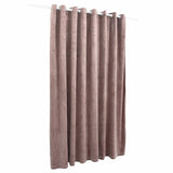 Blackout Curtain with Metal Rings Velvet Antique Pink 290x245 cm - Side View