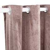 Blackout Curtain with Metal Rings Velvet Antique Pink 290x245 cm - Top-Down View