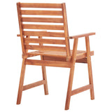 Outdoor Dining Chairs 2 pcs Solid Acacia Wood - 45-Degree Angle