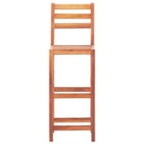 Bar Chairs 2 pcs Solid Acacia Wood - Side View