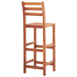 Bar Chairs 4 pcs Solid Acacia Wood - 45-Degree Angle