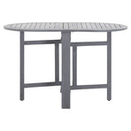 Garden Table Grey 120x70x74 cm Solid Acacia Wood