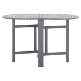 Garden Table Grey 120x70x74 cm Solid Acacia Wood - Front View