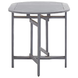 Garden Table Grey 120x70x74 cm Solid Acacia Wood