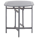 Garden Table Grey 120x70x74 cm Solid Acacia Wood