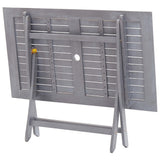 Folding Garden Table 120x70x75 cm Solid Acacia Wood - Low Angle