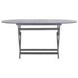 Folding Garden Table 160x85x75 cm Solid Acacia Wood - Front View