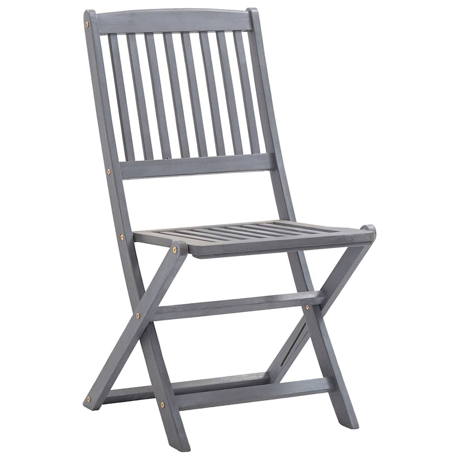Folding Chairs 2 pcs Solid Acacia Wood
