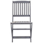 Folding Chairs 2 pcs Solid Acacia Wood