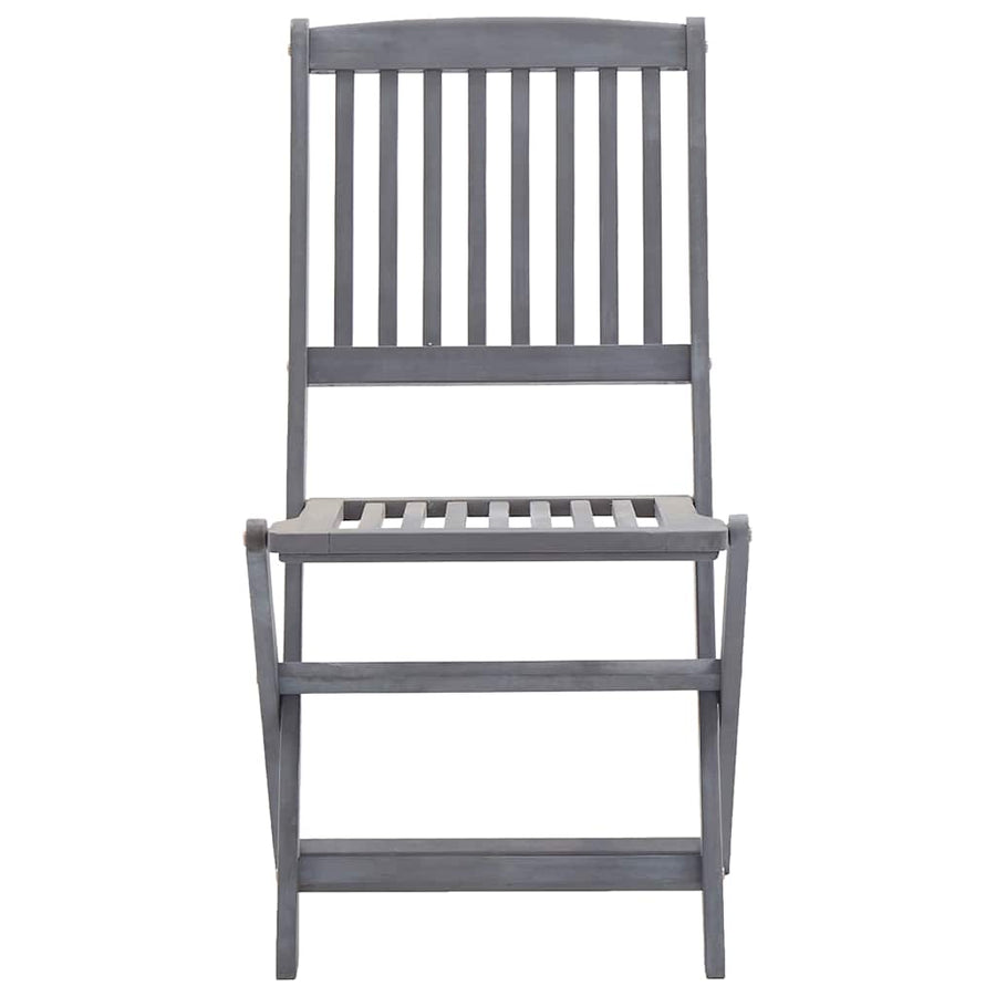 Folding Chairs 2 pcs Solid Acacia Wood