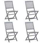 Folding Chairs 4 pcs Solid Acacia Wood