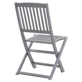 Folding Outdoor Chairs 4 pcs Solid Acacia Wood - Top-Down View