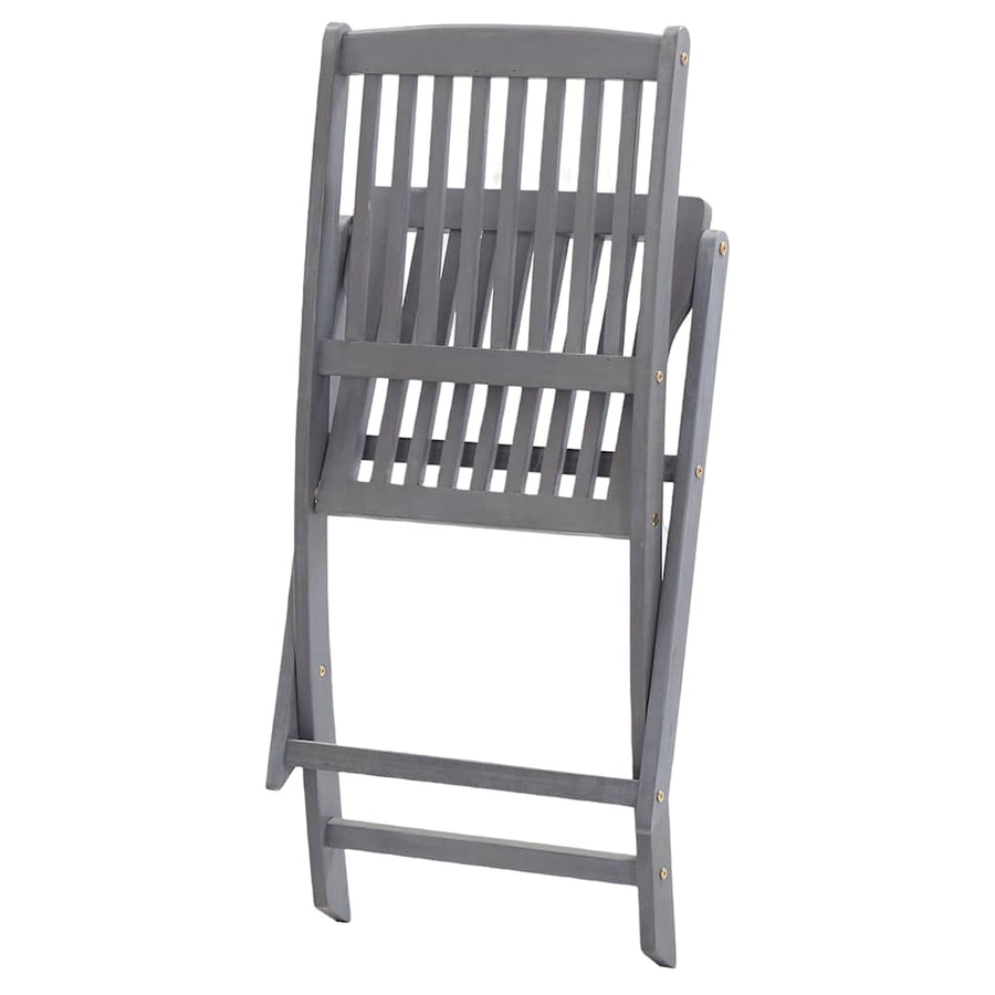 Folding Chairs 4 pcs Solid Acacia Wood