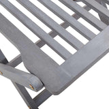 Folding Outdoor Chairs 4 pcs Solid Acacia Wood - Close-Up Angle