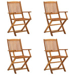 Folding Chairs 4 pcs Solid Acacia Wood