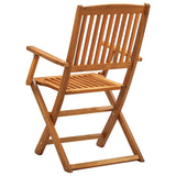 Folding Outdoor Chairs 4 pcs Solid Acacia Wood - 45-Degree Angle