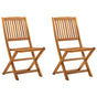 Folding Chairs 2 pcs Solid Acacia Wood