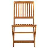 Folding Chairs 2 pcs Solid Acacia Wood