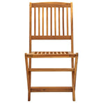 Folding Chairs 2 pcs Solid Acacia Wood
