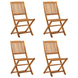 Folding Outdoor Chairs 4 pcs Solid Acacia Wood