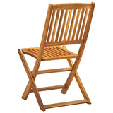 Folding Outdoor Chairs 4 pcs Solid Acacia Wood - Top-Down View
