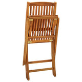 Folding Outdoor Chairs 4 pcs Solid Acacia Wood - 45-Degree Angle