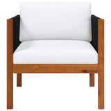 Garden Chairs 2 pcs Solid Acacia Wood - Side View