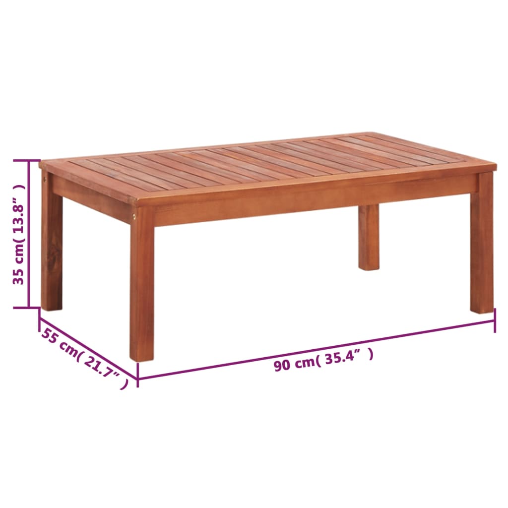 4 Piece Garden Lounge Set Solid Acacia Wood