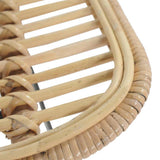 Bar Chairs 2 pcs Natural Rattan - Close-Up Angle