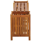 Garden Bench with 2 Planters 150x30x40 cm Solid Acacia Wood - 45-Degree Angle
