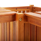 Garden Corner Bench with Planter 117x117x40 cm Solid Acacia Wood - Low Angle