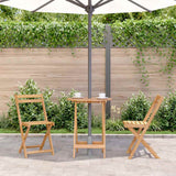 Folding Garden Table 60x75 cm Solid Acacia Wood - Side View