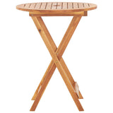 Folding Garden Table 60x75 cm Solid Acacia Wood - Top-Down View