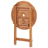 Folding Garden Table 60x75 cm Solid Acacia Wood - Low Angle