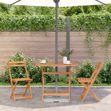 Folding Garden Table 90x75 cm Solid Acacia Wood - Side View