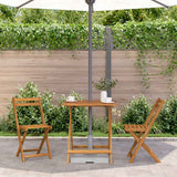 Folding Garden Table 70x70x75 cm Solid Acacia Wood - Side View