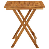 Folding Garden Table 70x70x75 cm Solid Acacia Wood - 45-Degree Angle