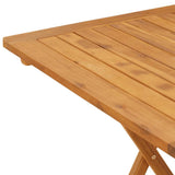 Folding Garden Table 70x70x75 cm Solid Acacia Wood - Low Angle
